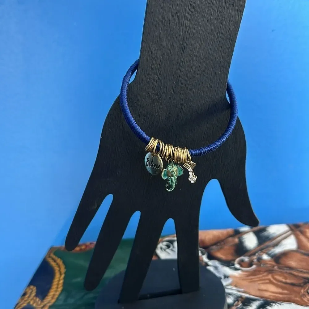 Boho Chic Handwrapped Bangle Bracelet Set of 3 Bohemian Jewelry Gift